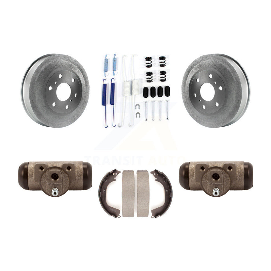 Rear Coated Brake Drum Shoes Spring And Cylinders Kit For 2010-2013 Chevrolet Silverado 1500 GMC Sierra With 7000 Lb GVW KGN-100117