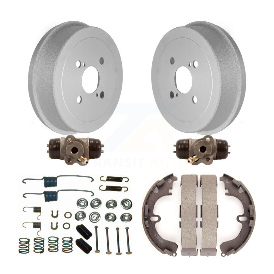 Rear Coated Brake Drum Shoes Spring And Cylinders Kit (6Pc) For Toyota Corolla Prizm Chevrolet Geo KGN-100125
