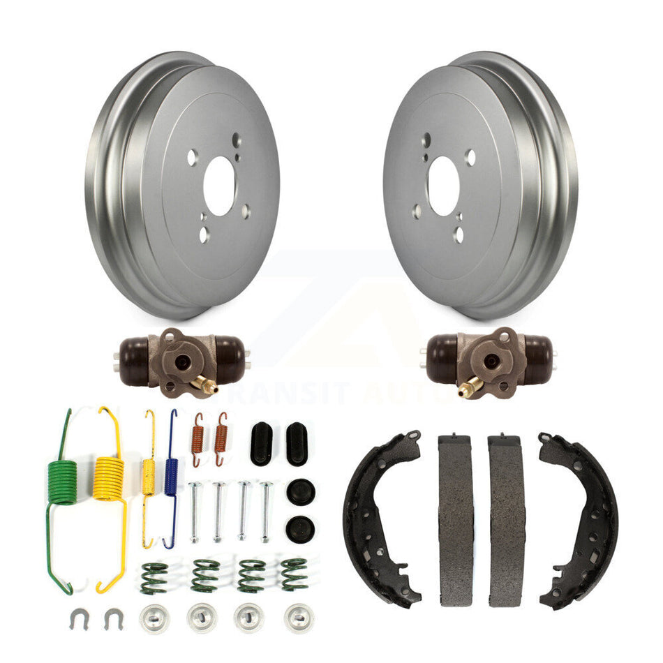Rear Coated Brake Drum Shoes Spring And Cylinders Kit (6Pc) For Toyota Yaris KGN-100133