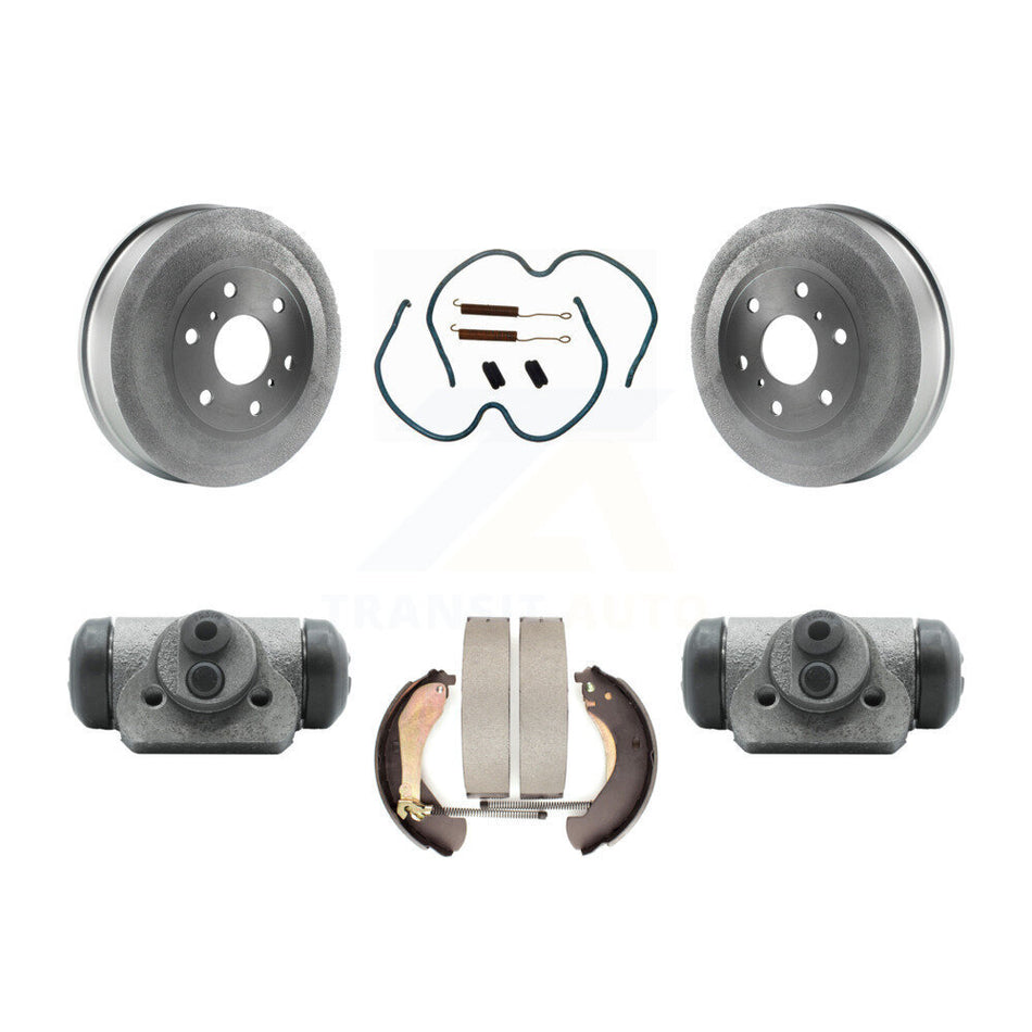 Rear Coated Brake Drum Shoes Spring And Cylinders Kit For 2009-2009 Chevrolet Silverado 1500 GMC Sierra With 6400 Lb GVW Except Vehicles Using Hold Down Pins KGN-100156