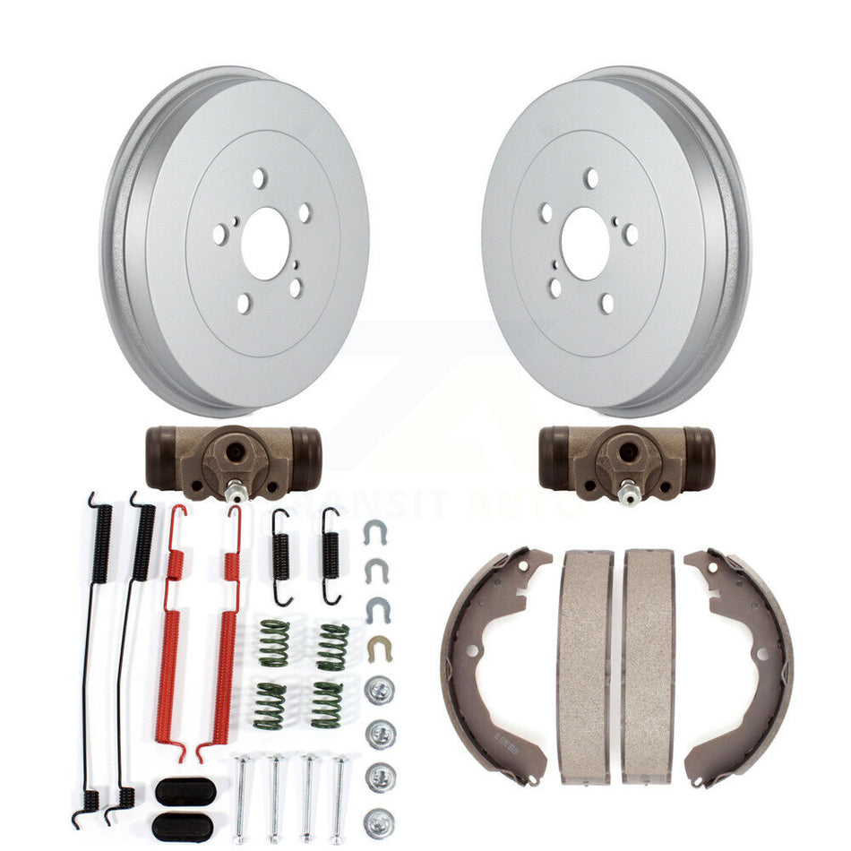 Rear Coated Brake Drum Shoes Spring And Cylinders Kit (6Pc) For Toyota Matrix Pontiac Vibe KGN-100162