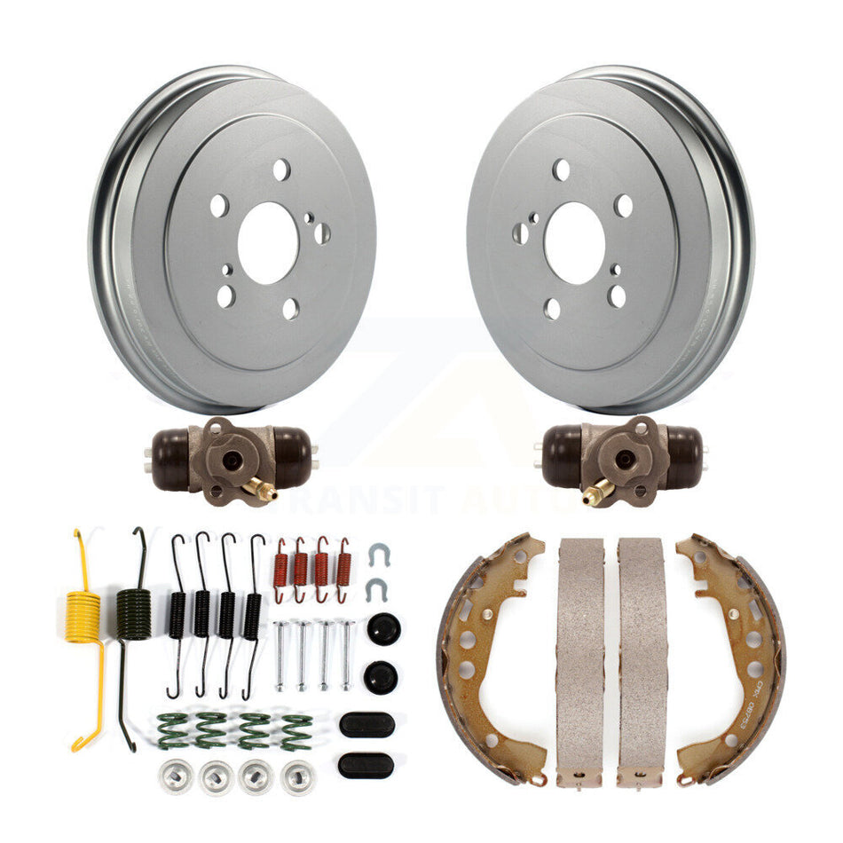 Rear Coated Brake Drum Shoes Spring And Cylinders Kit (6Pc) For 2004-2007 Toyota Prius KGN-100163
