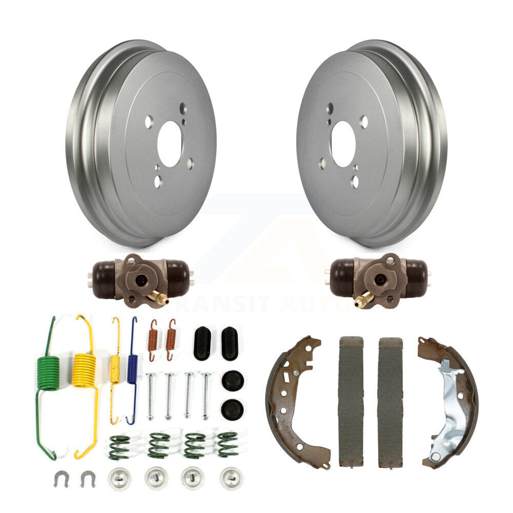 Rear Coated Brake Drum Shoes Spring And Cylinders Kit (6Pc) For Toyota Yaris KGN-100187