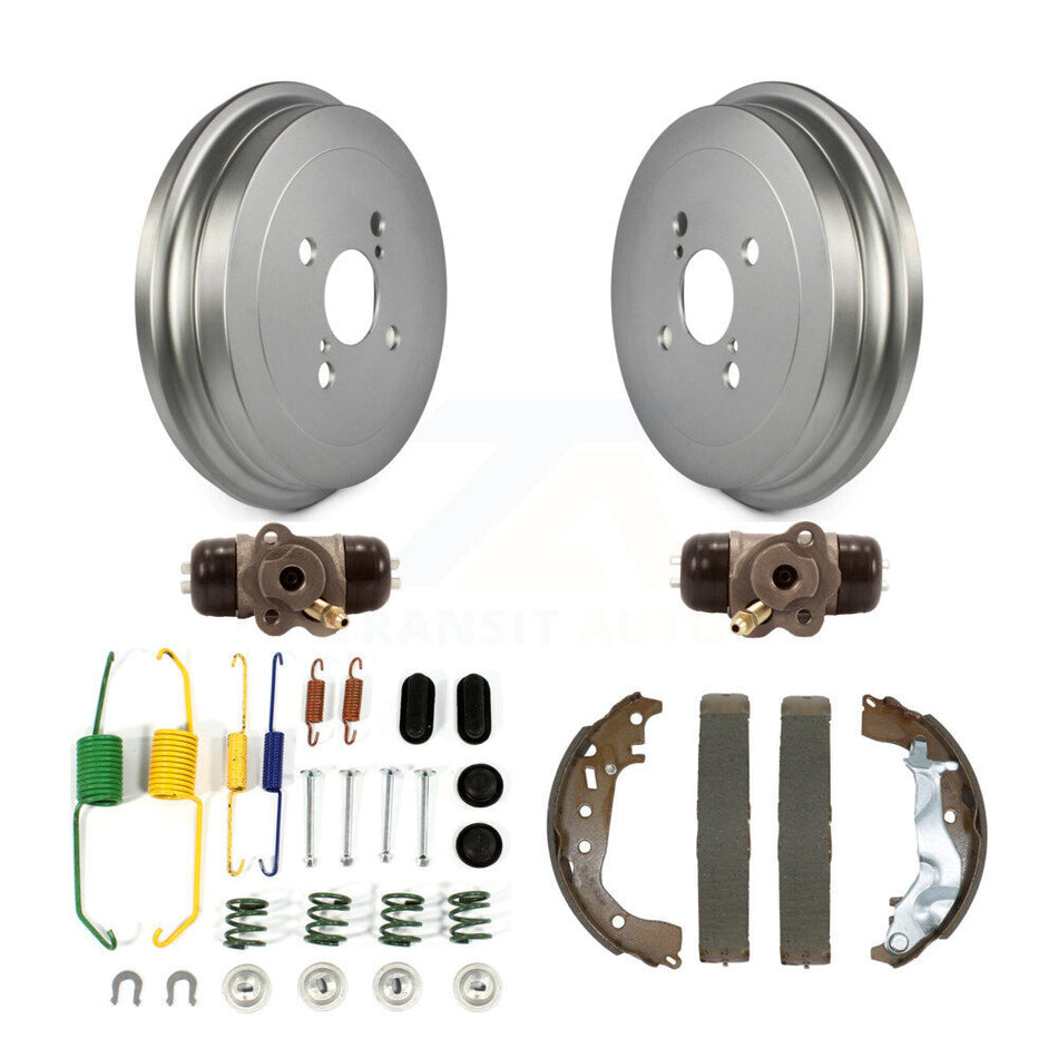 Rear Coated Brake Drum Shoes Spring And Cylinders Kit (6Pc) For Toyota Yaris KGN-100187