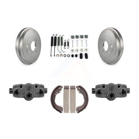 Rear Coated Brake Drum Shoes Spring And Cylinders Kit For 2008 Nissan Versa 4-Wheel ABS KGN-100202