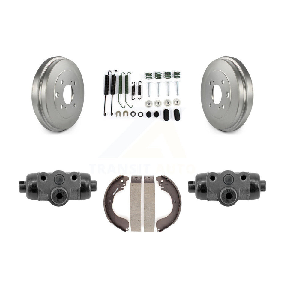 Rear Coated Brake Drum Shoes Spring And Cylinders Kit For 2008 Nissan Versa 4-Wheel ABS KGN-100202