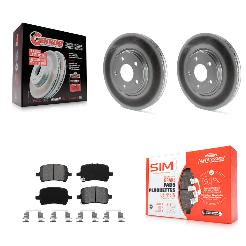 Front Coated Disc Brake Rotors And Semi-Metallic Pads Kit For Chevrolet Cobalt Malibu Saturn Ion HHR Pontiac G6 Pursuit KGS-100025