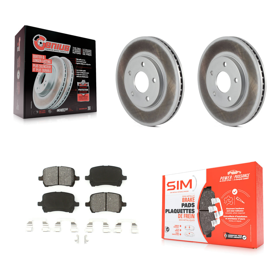 Front Coated Disc Brake Rotors And Semi-Metallic Pads Kit For Chevrolet HHR KGS-100042