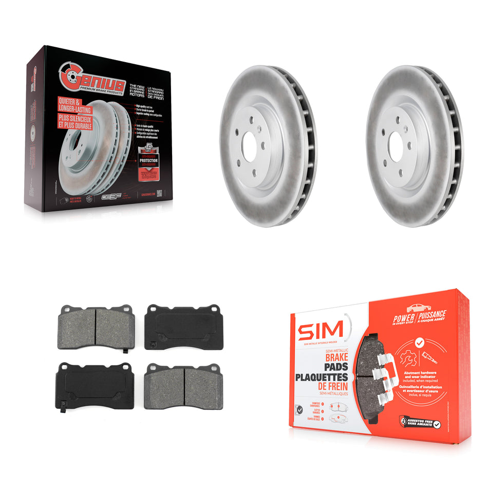 Front Coated Disc Brake Rotors And Semi-Metallic Pads Kit For Buick Regal Pontiac G8 KGS-100054