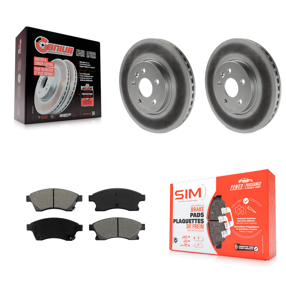 Front Coated Disc Brake Rotors And Semi-Metallic Pads Kit For Chevrolet Buick Encore Trax Sonic KGS-100061
