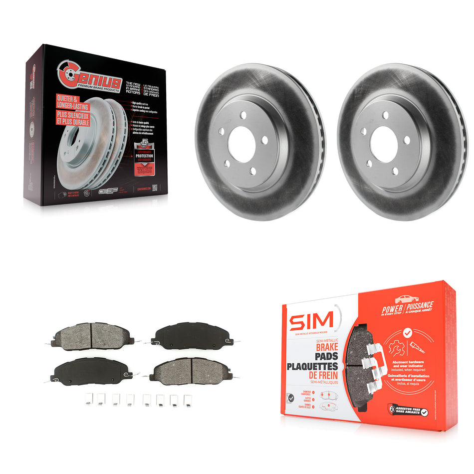 Front Coated Disc Brake Rotors And Semi-Metallic Pads Kit For Ford Mustang KGS-100100