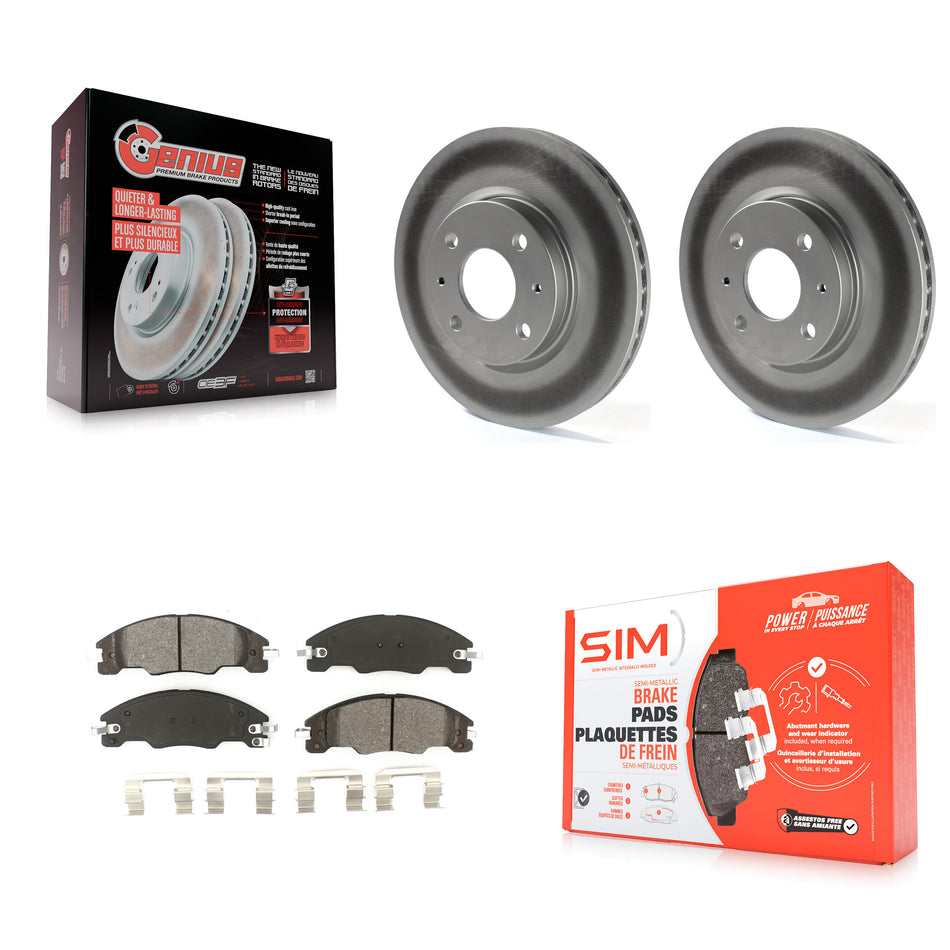 Front Coated Disc Brake Rotors And Semi-Metallic Pads Kit For 2008-2011 Ford Focus KGS-100108
