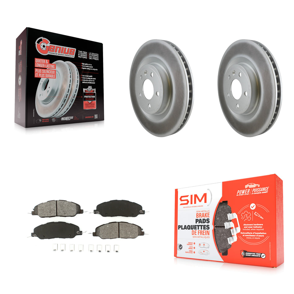 Front Coated Disc Brake Rotors And Semi-Metallic Pads Kit For Ford Mustang KGS-100118