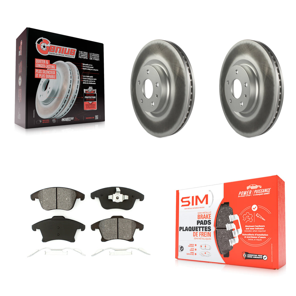 Front Coated Disc Brake Rotors And Semi-Metallic Pads Kit For Ford Fusion Lincoln MKZ KGS-100123