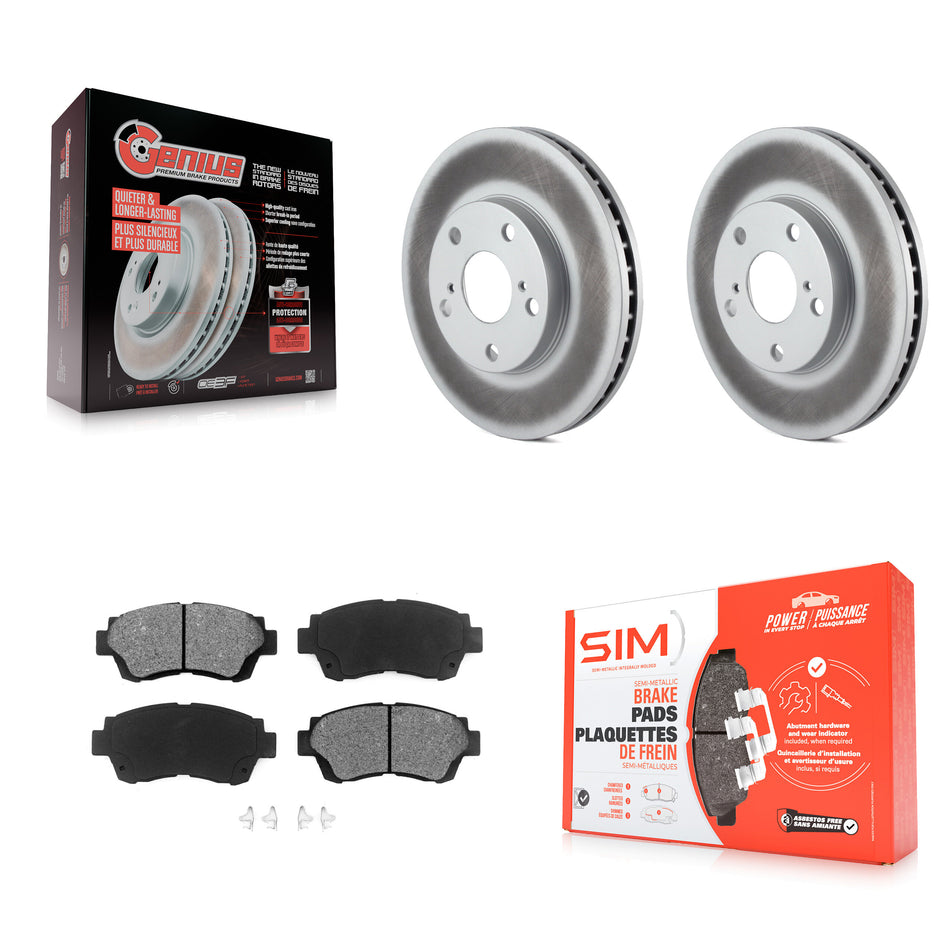Front Coated Disc Brake Rotors And Semi-Metallic Pads Kit For Toyota Camry Sienna Avalon Lexus ES300 KGS-100184