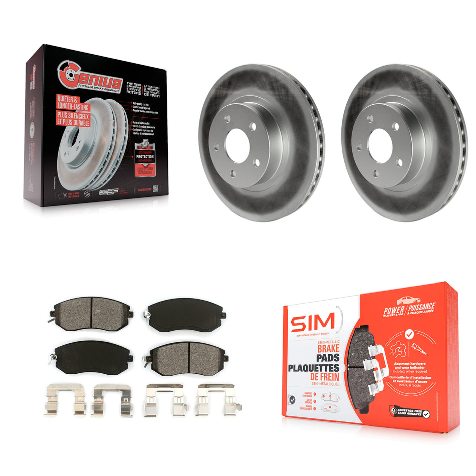 Front Coated Disc Brake Rotors And Semi-Metallic Pads Kit For Subaru Impreza Scion FR-S BRZ KGS-100197