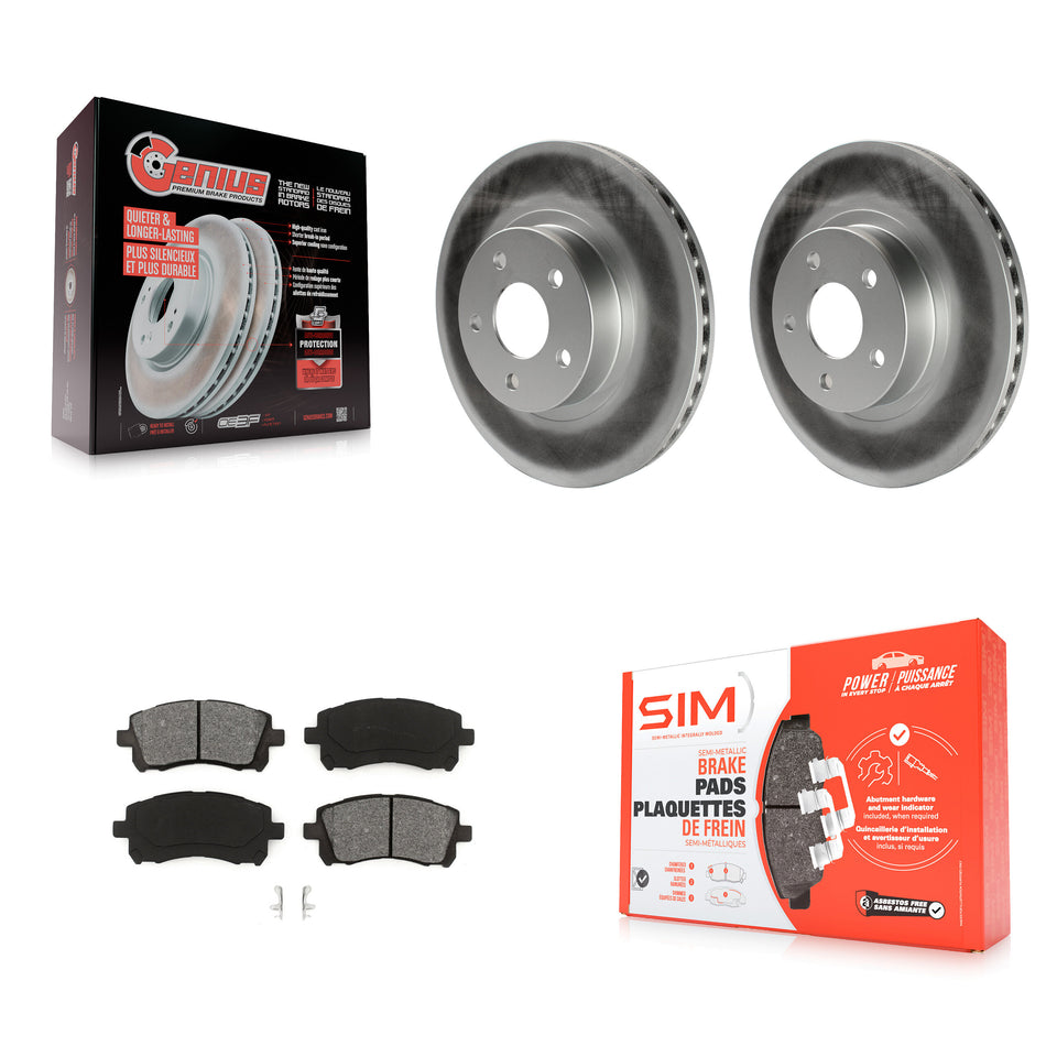 Front Coated Disc Brake Rotors And Semi-Metallic Pads Kit For Subaru Legacy Forester Outback Impreza KGS-100199