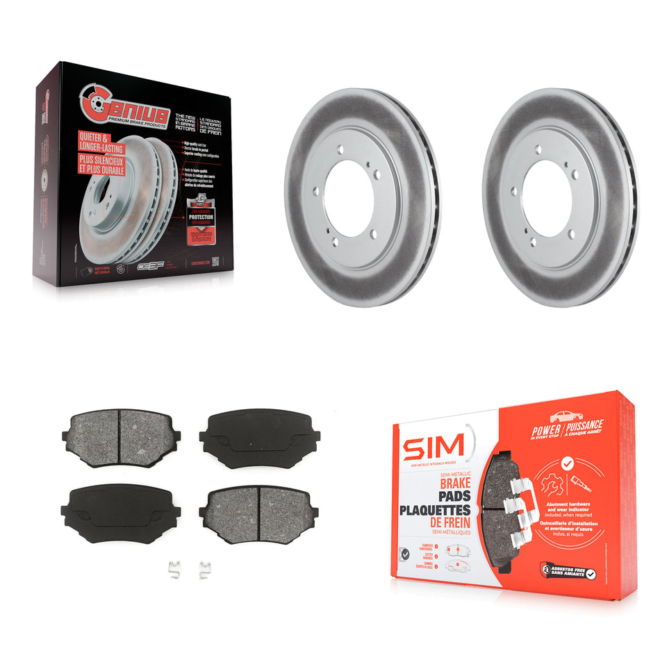 Front Coated Disc Brake Rotors And Semi-Metallic Pads Kit For Suzuki Grand Vitara XL-7 KGS-100231