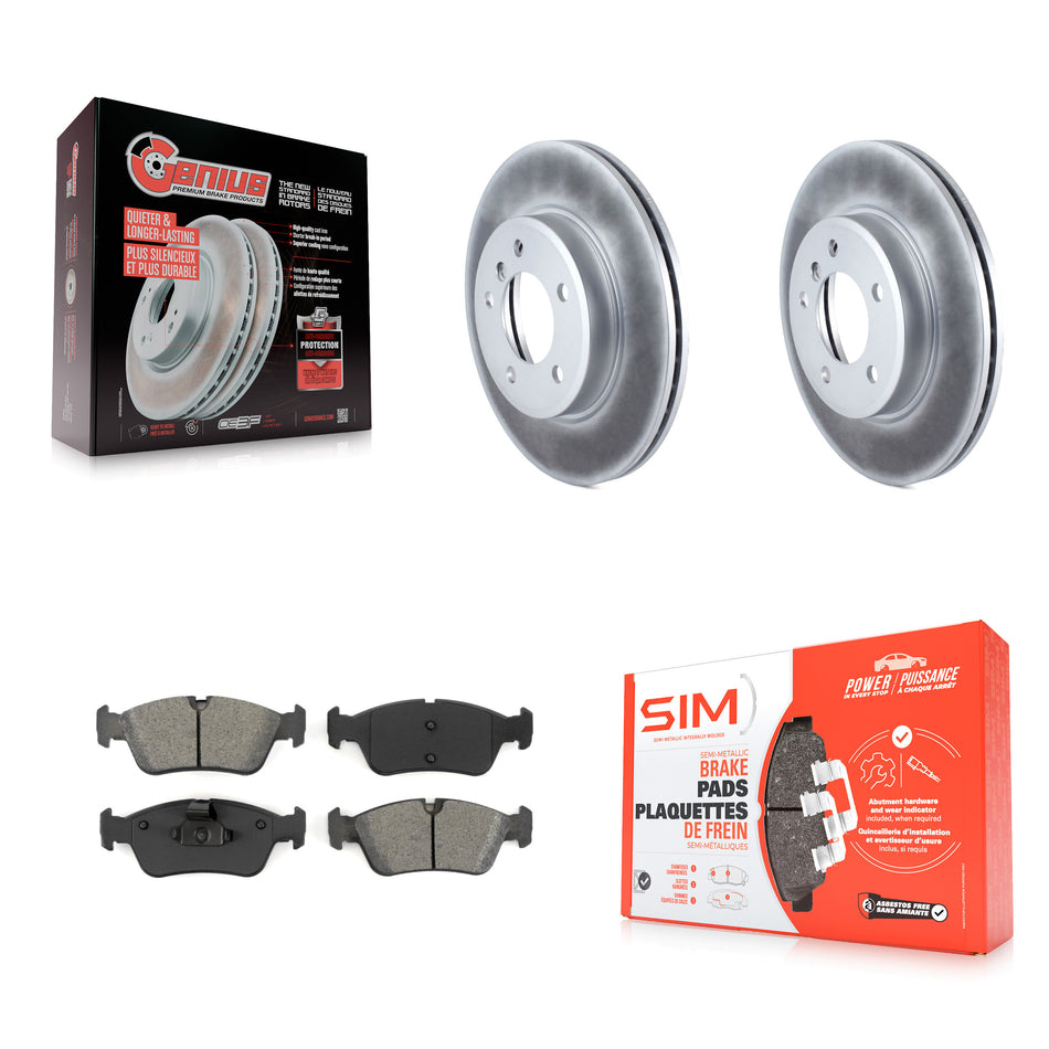 Front Coated Disc Brake Rotors And Semi-Metallic Pads Kit For BMW 325i 325Ci Z4 325xi Z3 323i 328i 323Ci 328Ci 320i KGS-100240