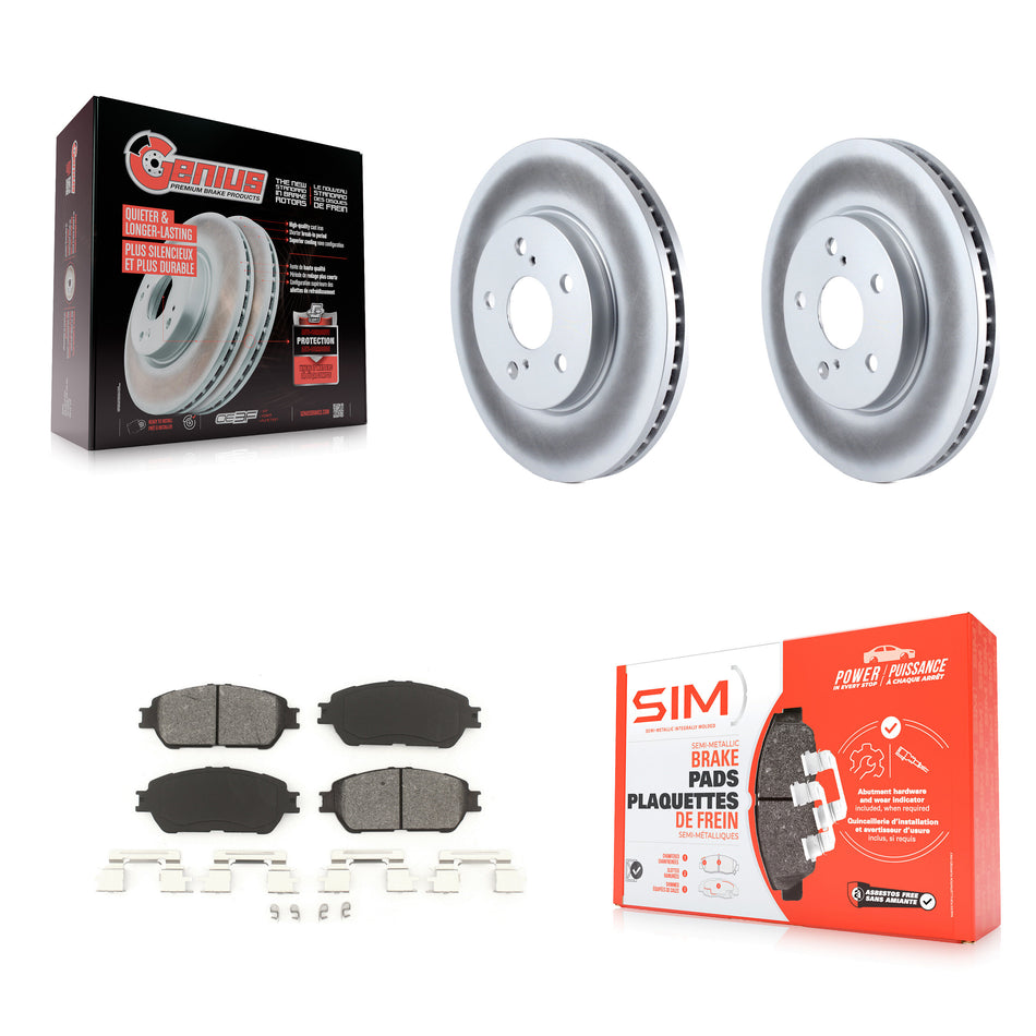 Front Coated Disc Brake Rotors And Semi-Metallic Pads Kit For Toyota Sienna Camry Avalon Solara Lexus ES300 KGS-100260