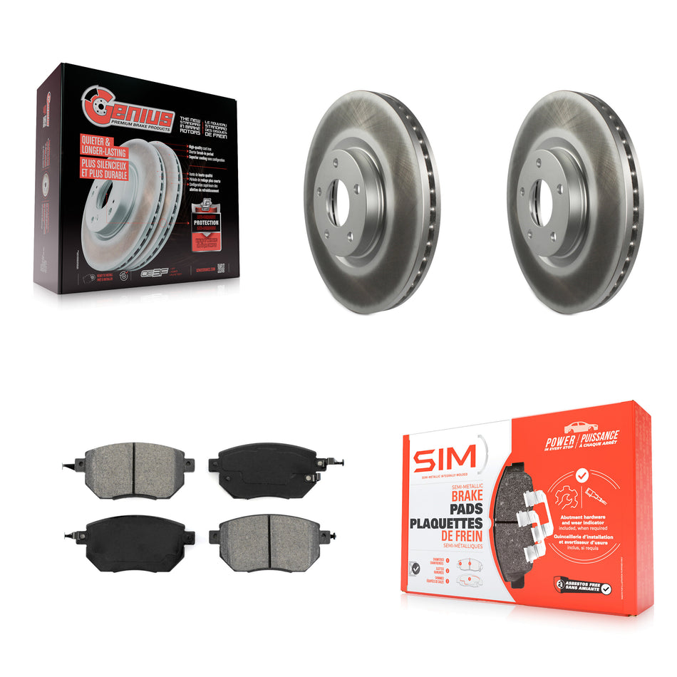 Front Coated Disc Brake Rotors And Semi-Metallic Pads Kit For Nissan Altima Murano Maxima Infiniti FX35 FX45 INFINITI KGS-100292
