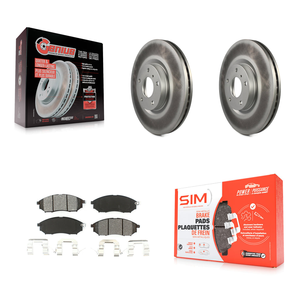 Front Coated Disc Brake Rotors And Semi-Metallic Pads Kit For INFINITI Nissan G37 Murano G35 M35 370Z 350Z EX35 M37 QX70 G25 Q70 Q70L M45 Q40 QX50 M56 EX37 M35h KGS-100304