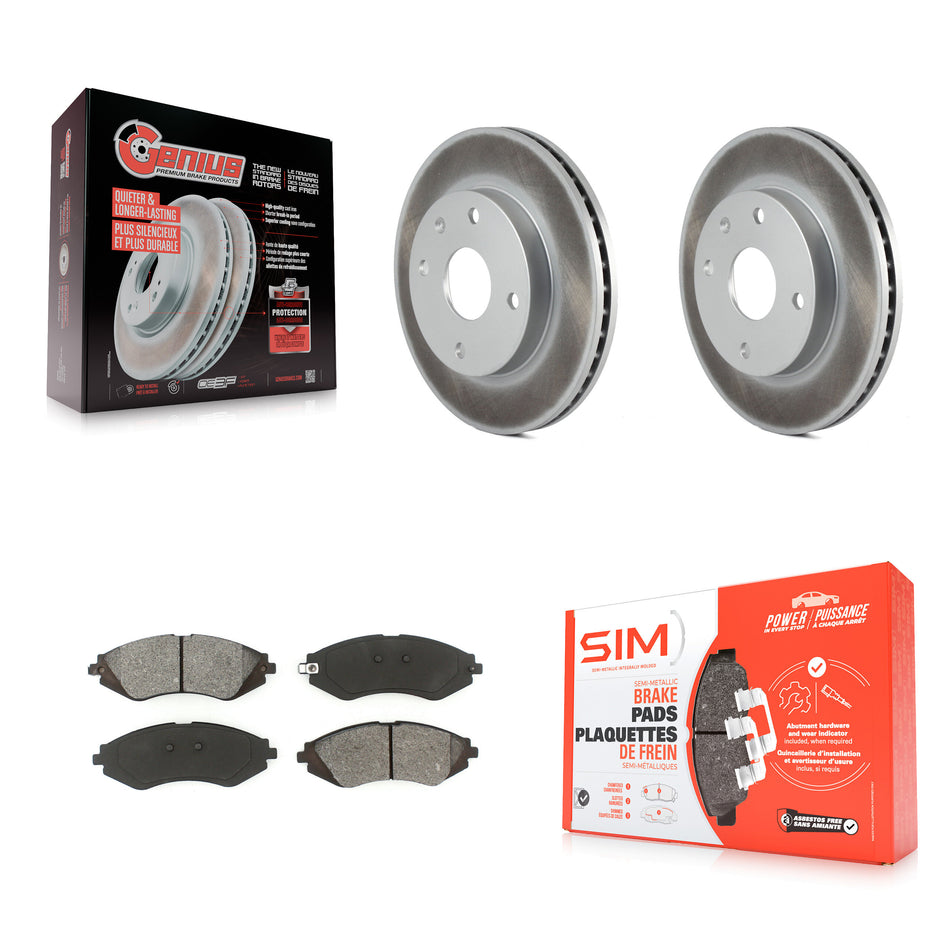 Front Coated Disc Brake Rotors And Semi-Metallic Pads Kit For Suzuki Forenza Reno Chevrolet Optra KGS-100315