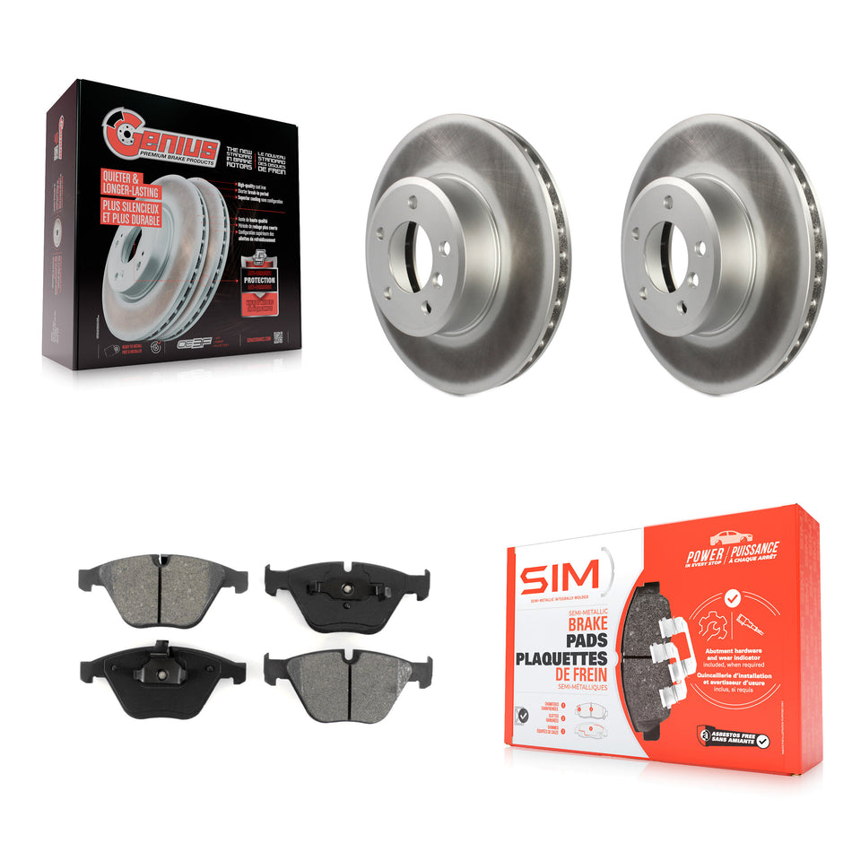 Front Coated Disc Brake Rotors And Semi-Metallic Pads Kit For BMW 530i 528i 525i 530xi 535xi xDrive 535i 528xi 525xi KGS-100334