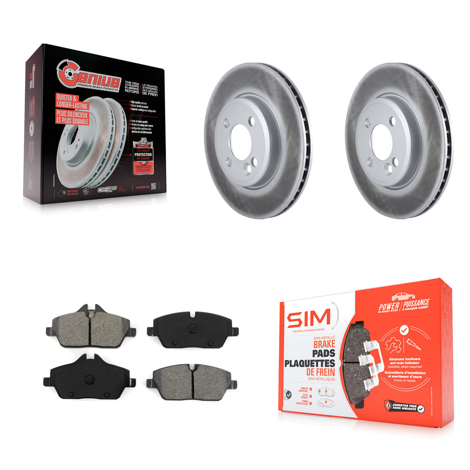 Front Coated Disc Brake Rotors And Semi-Metallic Pads Kit For Mini Cooper KGS-100393