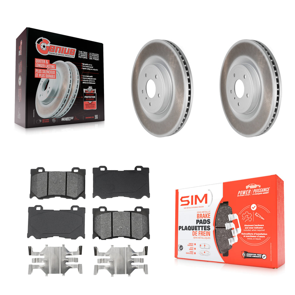 Front Coated Disc Brake Rotors And Semi-Metallic Pads Kit For INFINITI G37 Q50 Nissan 370Z Q60 M37 Q70 Q70L QX70 M56 FX50 Z KGS-100411