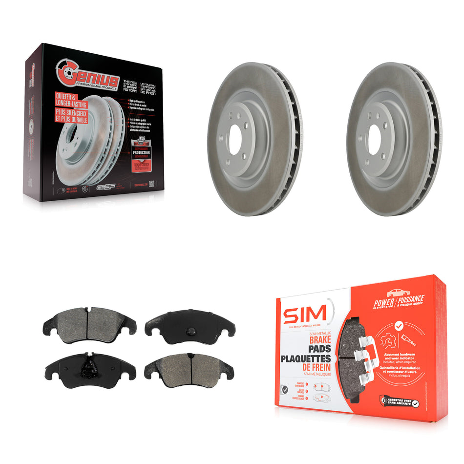 Front Coated Disc Brake Rotors And Semi-Metallic Pads Kit For Audi Q5 A6 Quattro S5 S4 A7 A5 A4 KGS-100417
