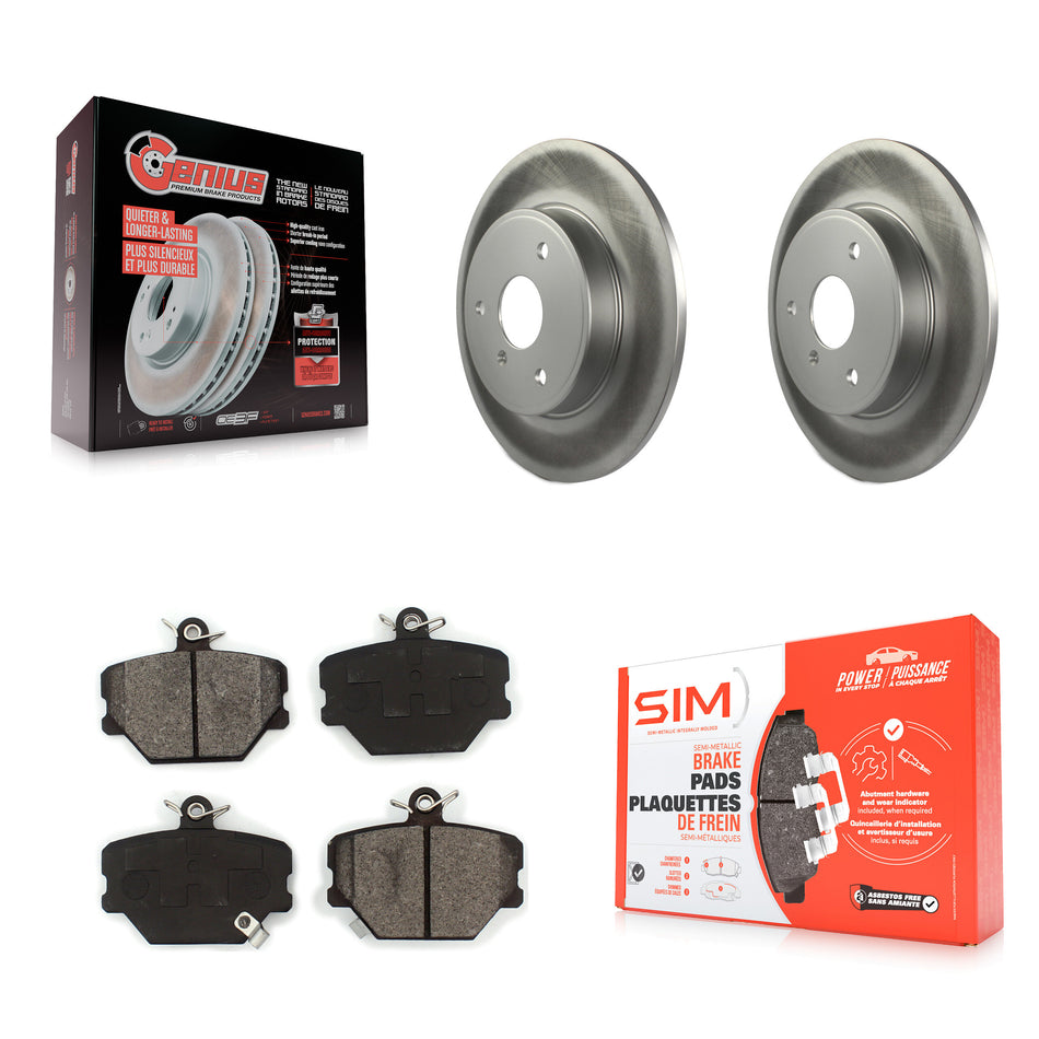 Front Coated Disc Brake Rotors And Semi-Metallic Pads Kit For Smart Fortwo KGS-100442