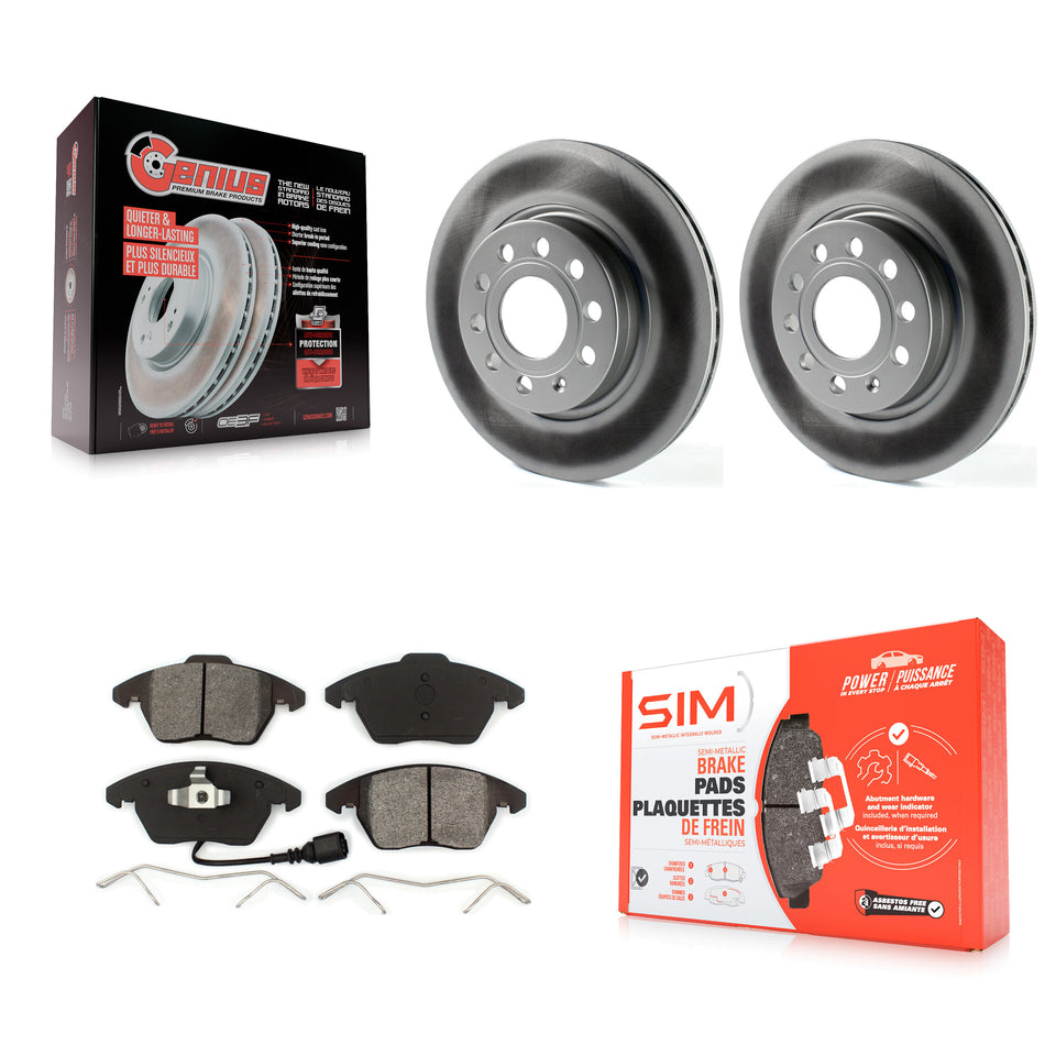 Front Coated Disc Brake Rotors And Semi-Metallic Pads Kit For Volkswagen GTI Audi A3 Quattro With 280mm Diameter Rotor KGS-100457