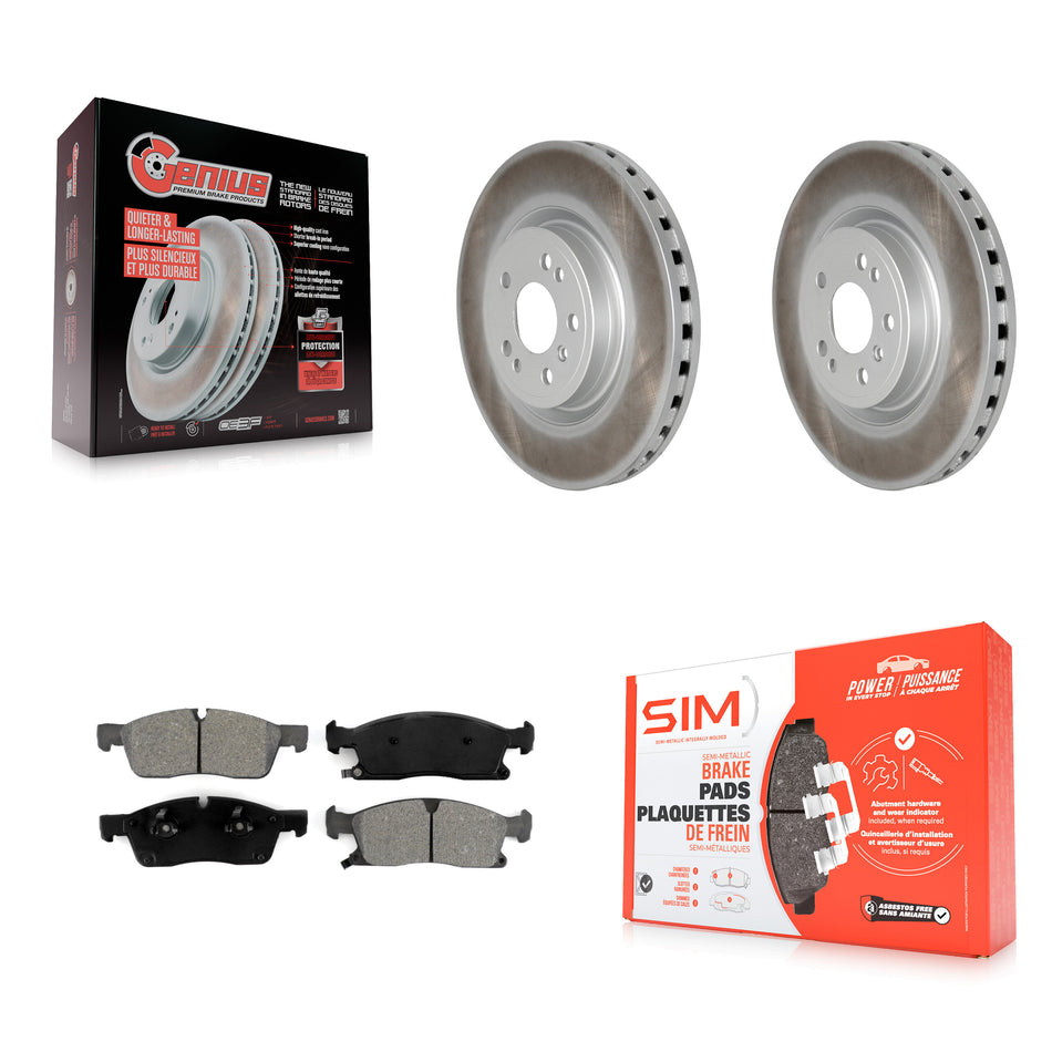 Front Coated Disc Brake Rotors And Semi-Metallic Pads Kit For Mercedes-Benz ML350 GLE350 ML250 GLE300d KGS-100471