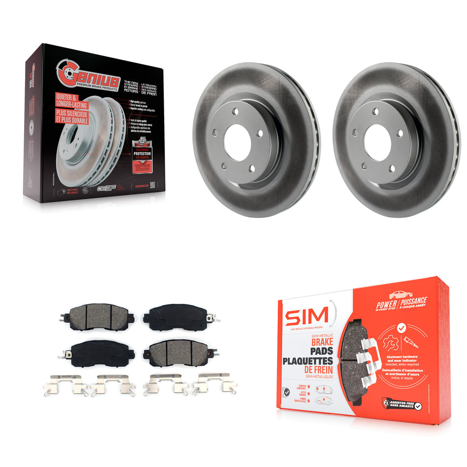 Front Coated Disc Brake Rotors And Semi-Metallic Pads Kit For Nissan Altima KGS-100503