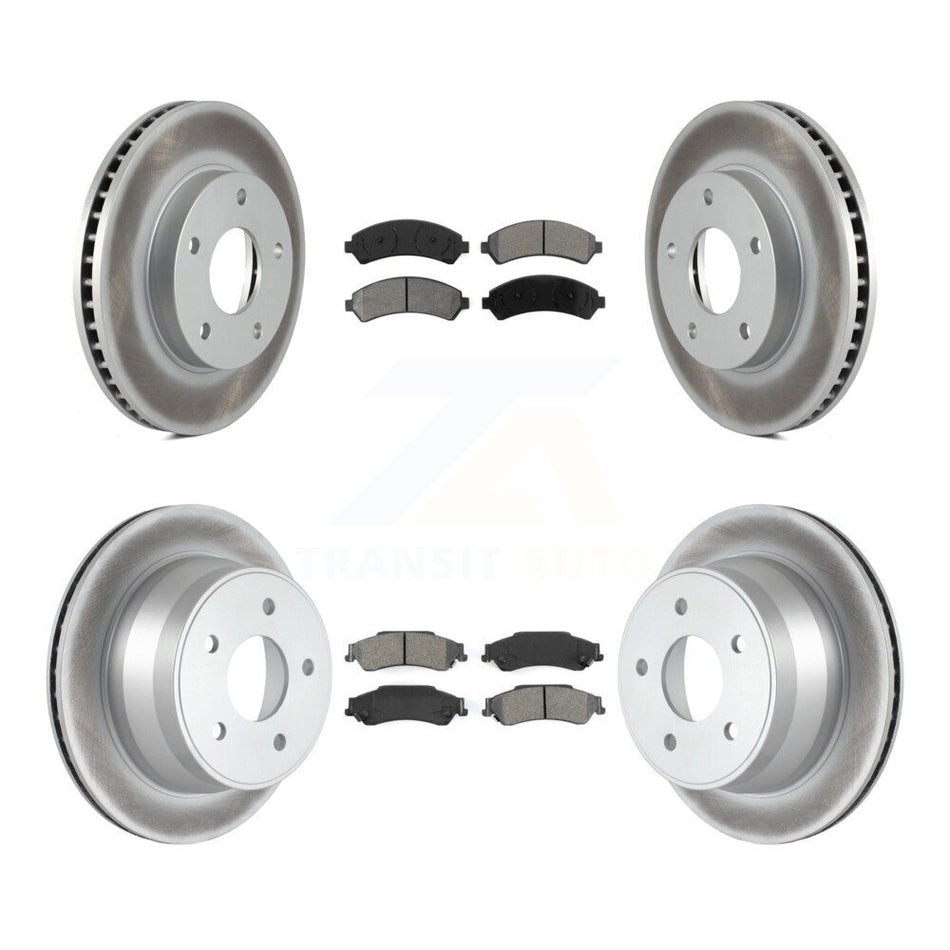 Front Rear Coated Disc Brake Rotors And Semi-Metallic Pads Kit For Chevrolet S10 Blazer GMC Sonoma Jimmy Oldsmobile Bravada Isuzu Hombre KGS-100536
