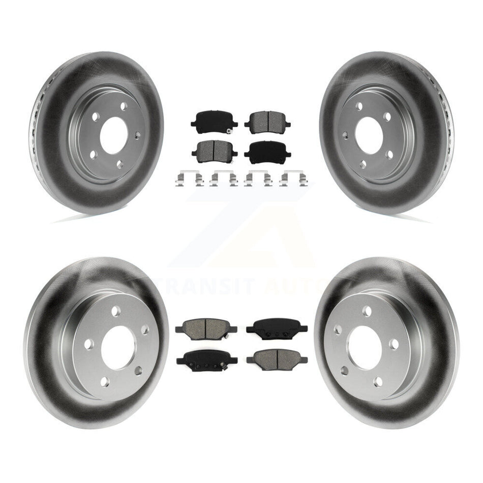 Front Rear Coated Disc Brake Rotors And Semi-Metallic Pads Kit For Chevrolet Cobalt Saturn Ion HHR Malibu Pontiac G6 Pursuit KGS-100560
