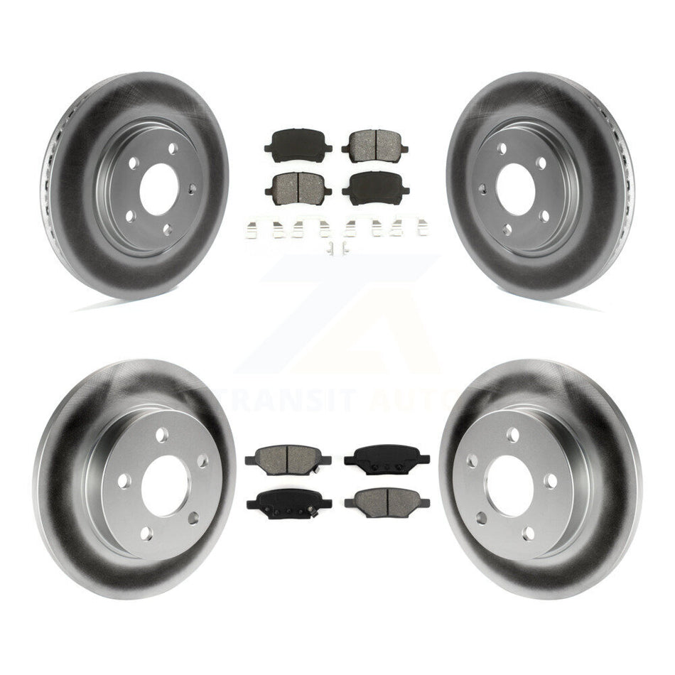 Front Rear Coated Disc Brake Rotors And Semi-Metallic Pads Kit For Chevrolet Malibu Pontiac G6 Cobalt Saturn Aura G5 KGS-100561