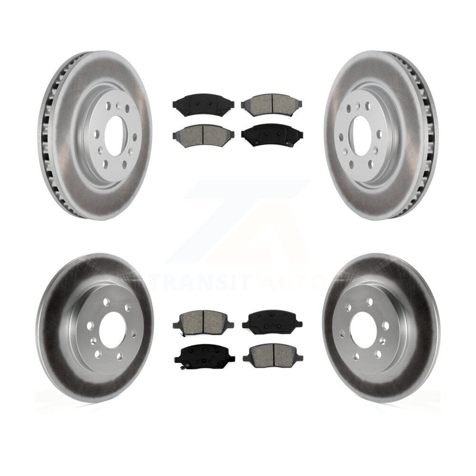 Front Rear Coated Disc Brake Rotors And Semi-Metallic Pads Kit For Chevrolet Uplander Buick Terraza Pontiac Montana Saturn Relay KGS-100578