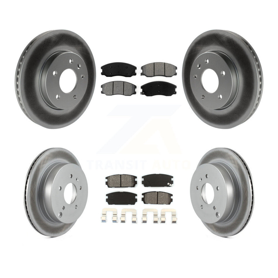 Front Rear Coated Disc Brake Rotors And Semi-Metallic Pads Kit For Chevrolet Equinox Saturn Vue Captiva Sport Pontiac Torrent Suzuki XL-7 KGS-100585