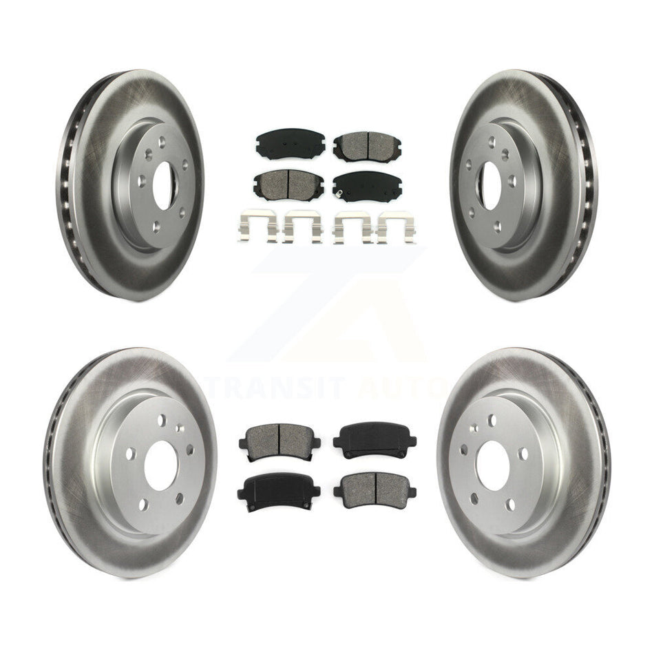 Front Rear Coated Disc Brake Rotors And Semi-Metallic Pads Kit For Chevrolet Malibu Impala Buick LaCrosse Limited Allure KGS-100591