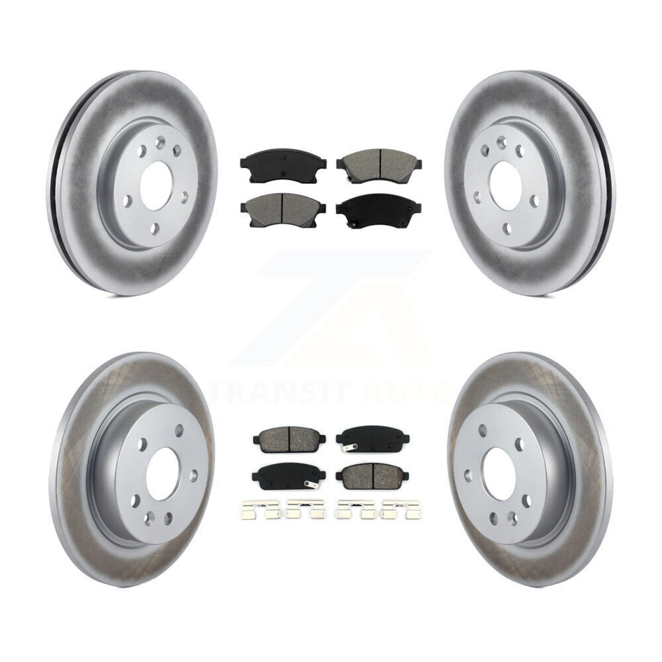 Front Rear Coated Disc Brake Rotors And Semi-Metallic Pads Kit For Chevrolet Cruze Sonic Limited KGS-100593