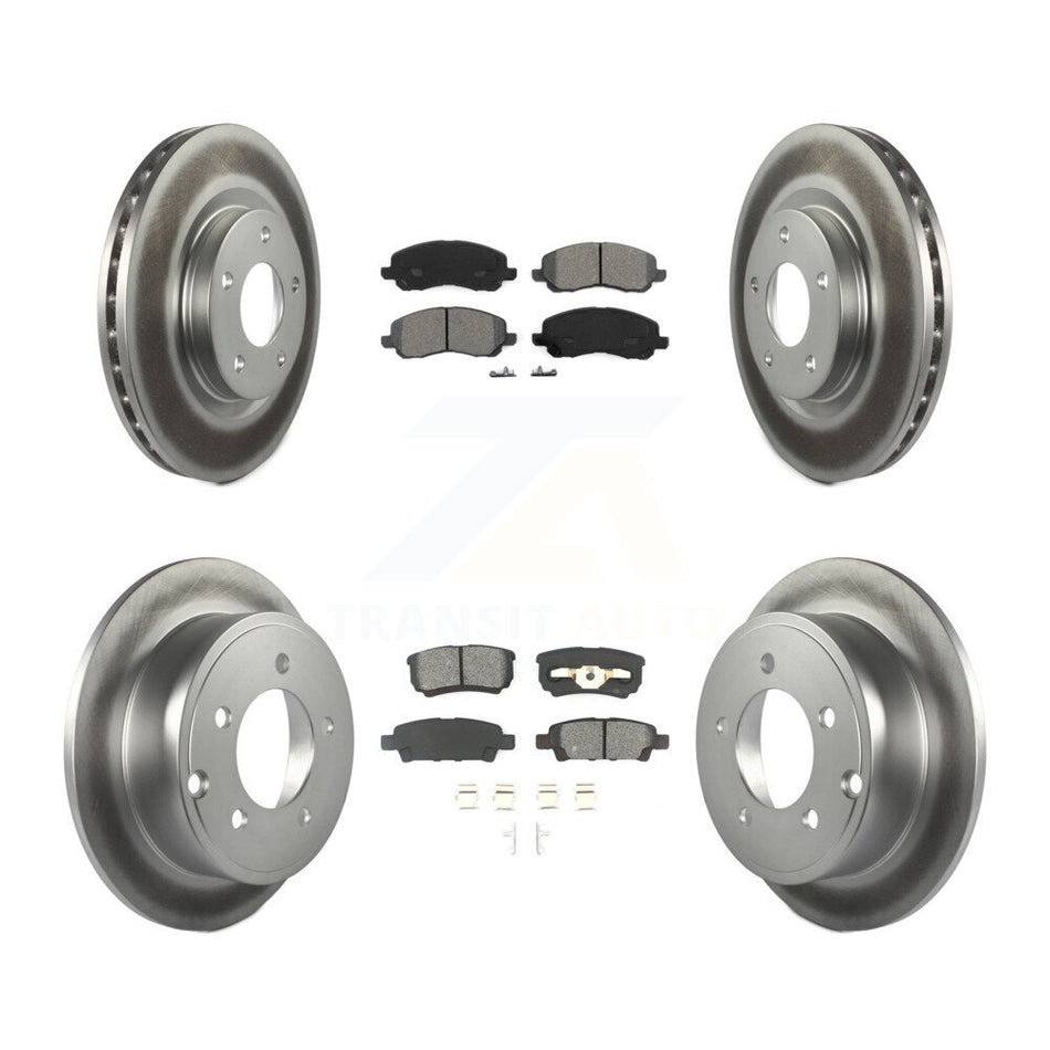 Front Rear Coated Disc Brake Rotors And Semi-Metallic Pads Kit For Jeep Patriot Dodge Compass Caliber Chrysler Avenger Sebring 200 KGS-100702