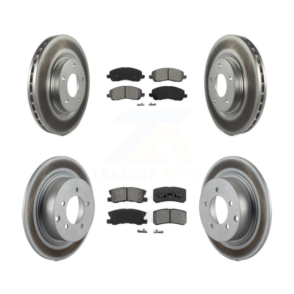 Front Rear Coated Disc Brake Rotors And Semi-Metallic Pads Kit For Jeep Patriot Compass Chrysler Dodge Avenger Sebring Mitsubishi Lancer 200 Outlander Sport RVR KGS-100703