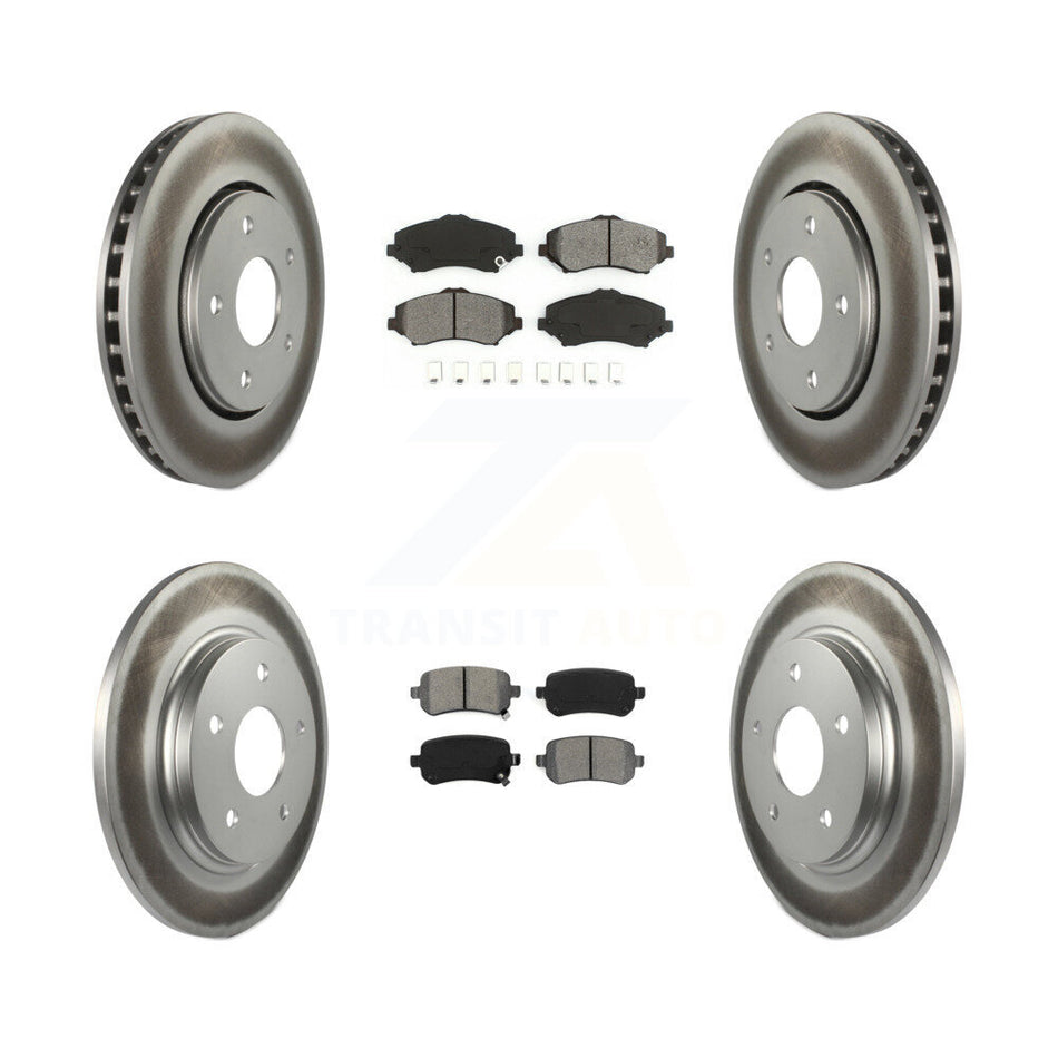Front Rear Coated Disc Brake Rotors And Semi-Metallic Pads Kit For Dodge Grand Caravan Chrysler Town & Country Journey Volkswagen Routan Ram C/V KGS-100710