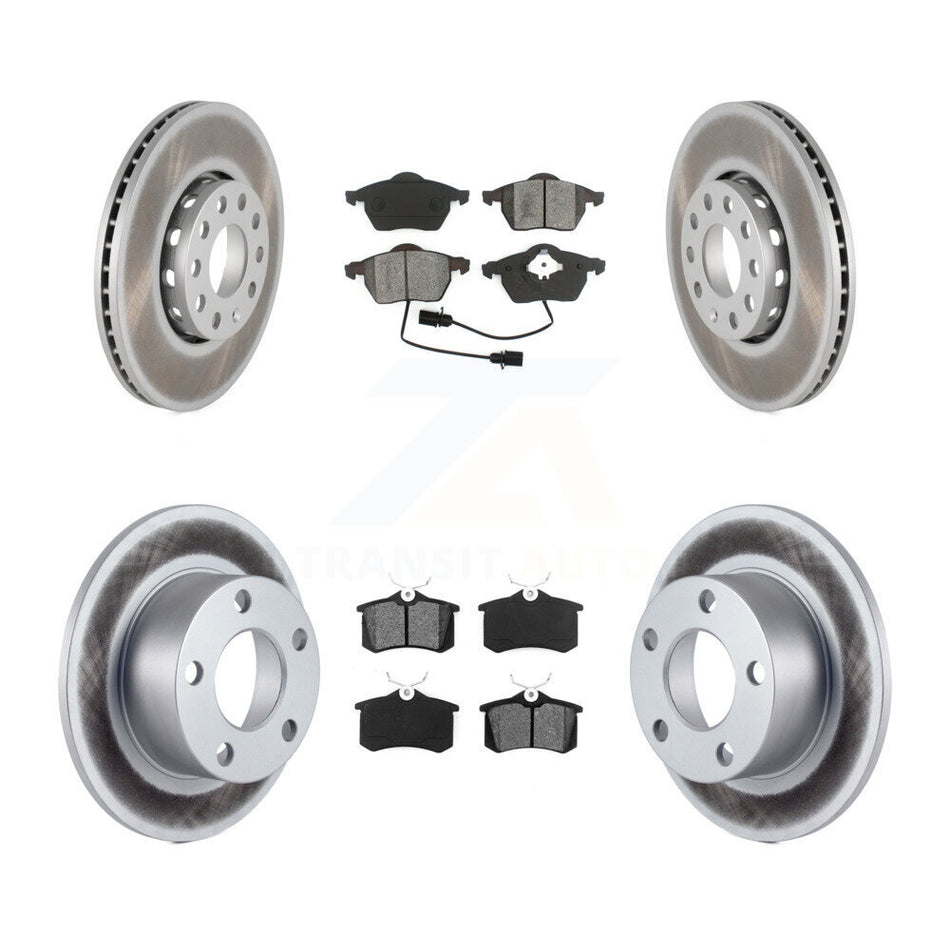 Front Rear Coated Disc Brake Rotors And Semi-Metallic Pads Kit For Volkswagen Passat KGS-100739