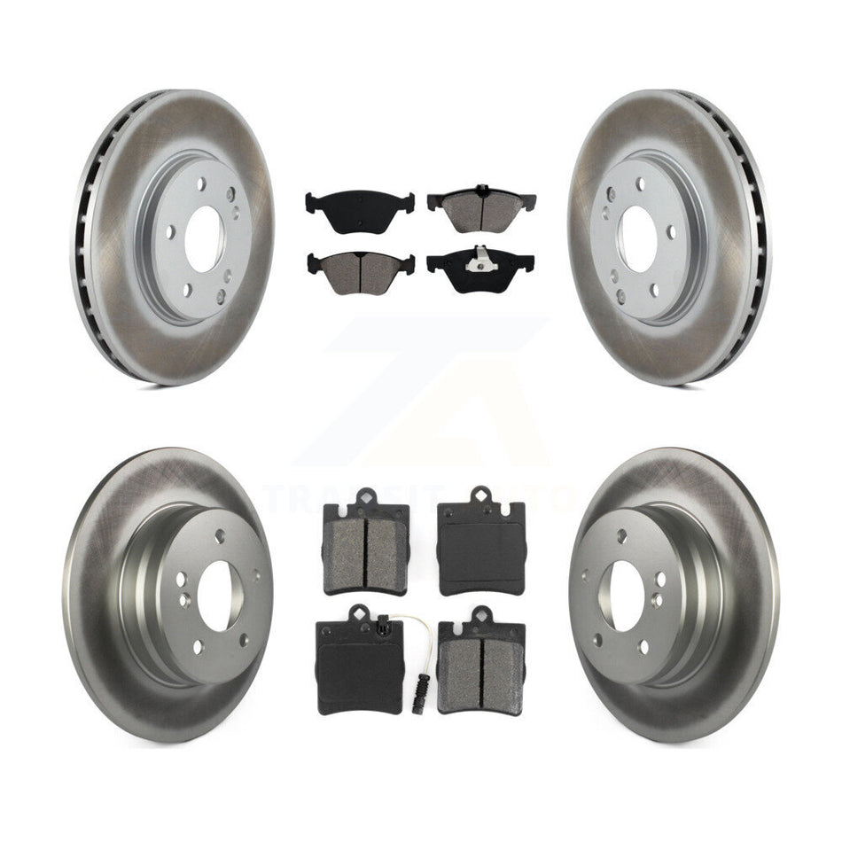 Front Rear Coated Disc Brake Rotors And Semi-Metallic Pads Kit For Mercedes-Benz E320 CLK320 E430 CLK430 KGS-100768