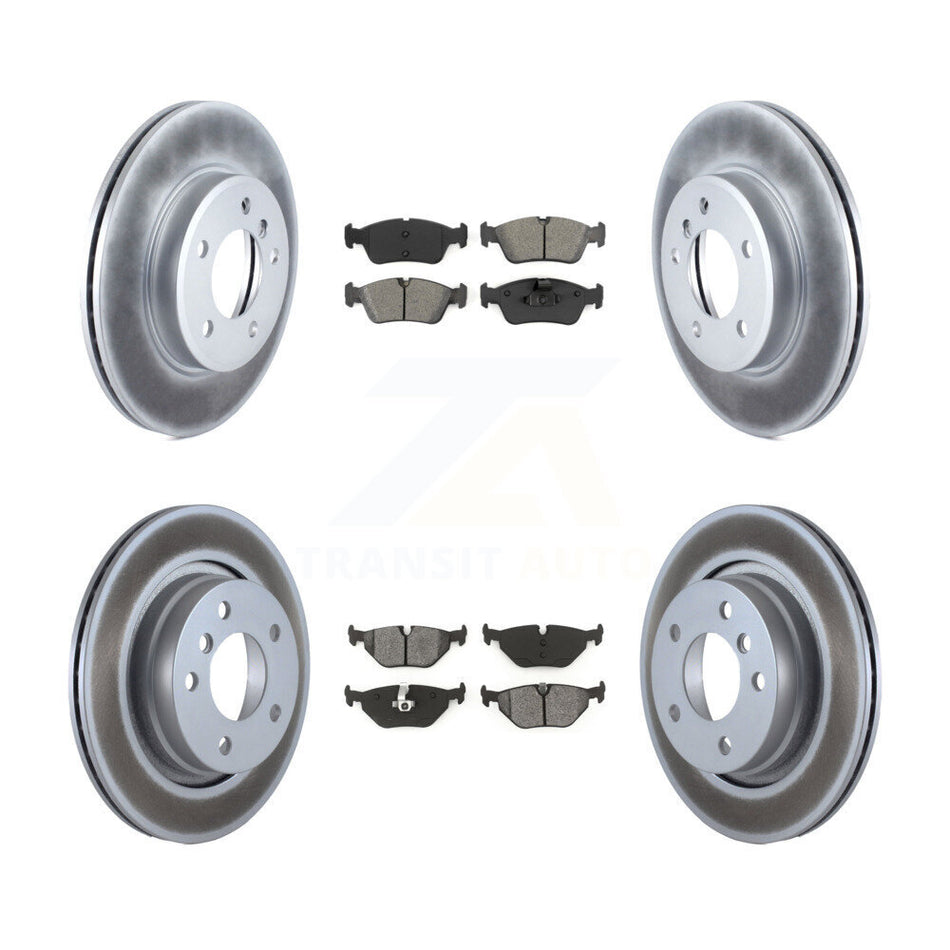 Front Rear Coated Disc Brake Rotors And Semi-Metallic Pads Kit For BMW 325i 325Ci 323i 328i 323Ci 328Ci KGS-100798