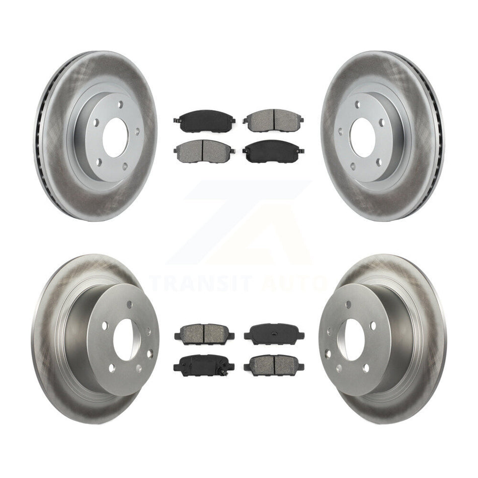 Front Rear Coated Disc Brake Rotors And Semi-Metallic Pads Kit For Nissan Altima KGS-100811