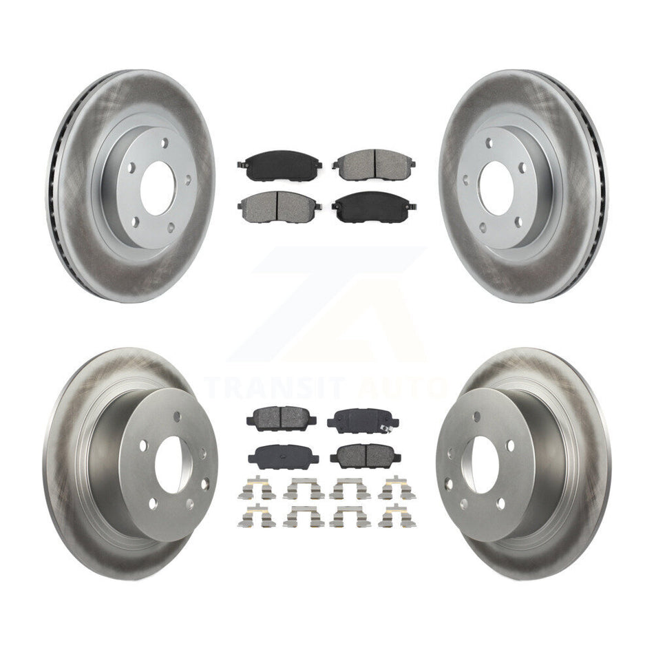Front Rear Coated Disc Brake Rotors And Semi-Metallic Pads Kit For Nissan Altima KGS-100811